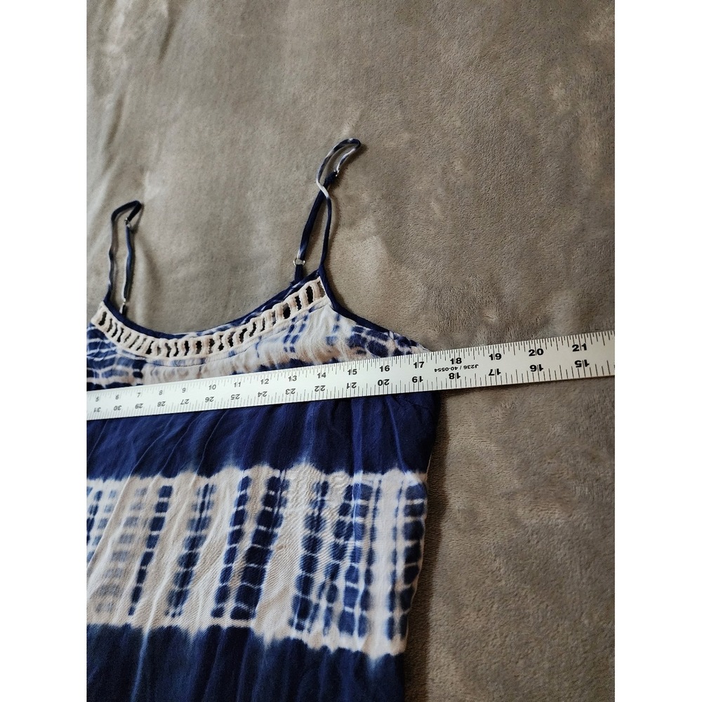 Boho Tie Dye Mini Dress | Strappy Back Swing Dress | Entro | Size L - Picture 5 of 8